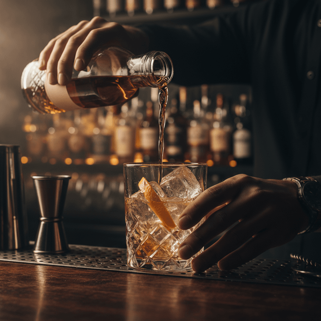 Complete mobile bar setup with premium ingredients